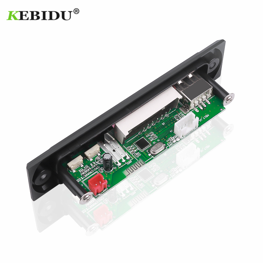 Kebidu Wireless Bluetooth 5V 12V MP3 WMA Decoder Board MP3 Player Car Audio USB TF FM Radio Module with Remote Control For Car