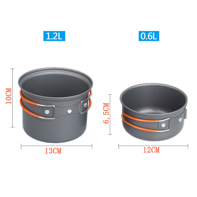 XC 14Pcs Camping Pot Firewood Stove with Cookware Accessories Outdoor Cookware Cooking Picnic Pot Pan Set Camping Cookware Kit