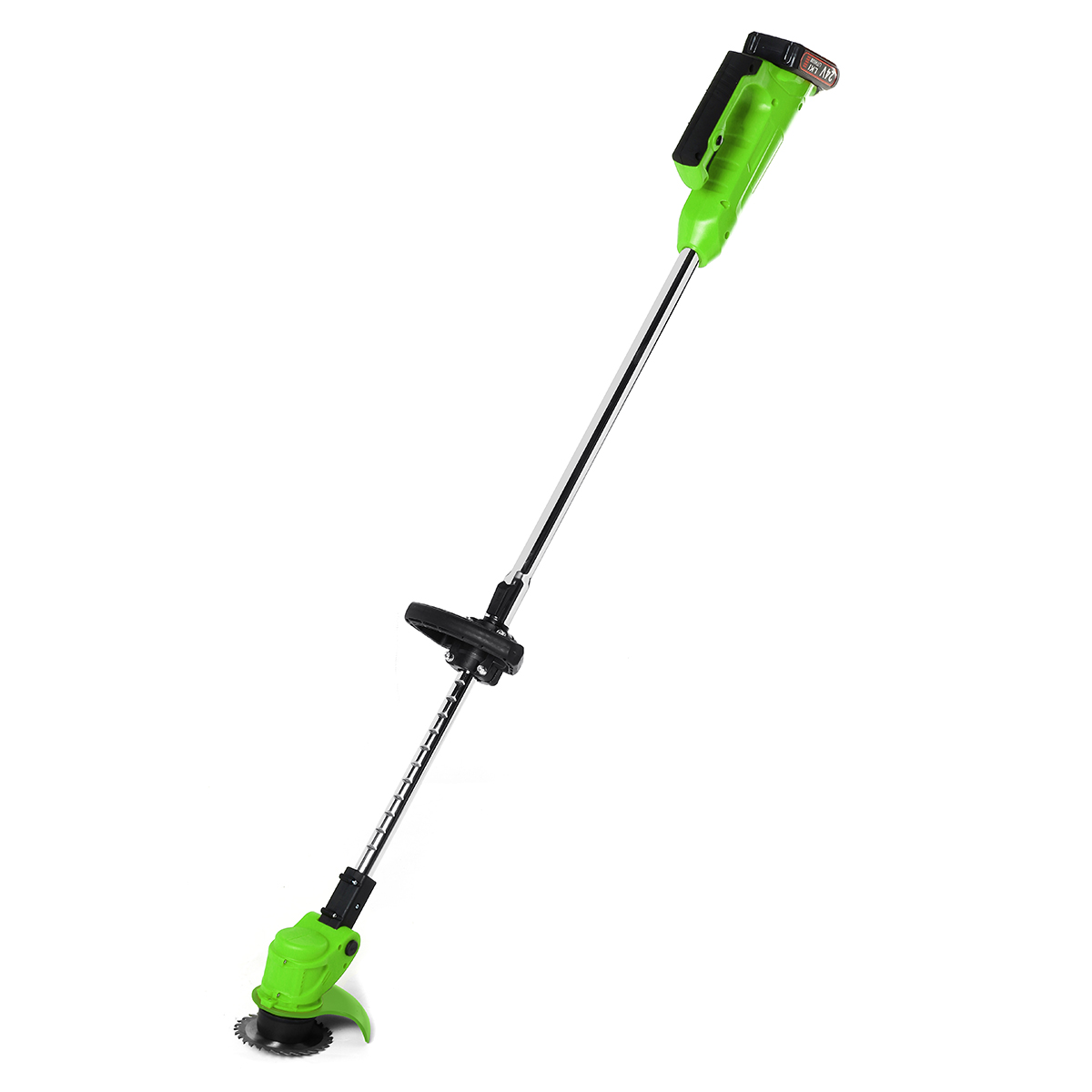 12V/24V Electric Lawn Mower Cordless Grass Trimmer Adjustable Lawn Mower Pruning Cutter Garden Tool+2000mAh 2Pcs Li-ion Battery
