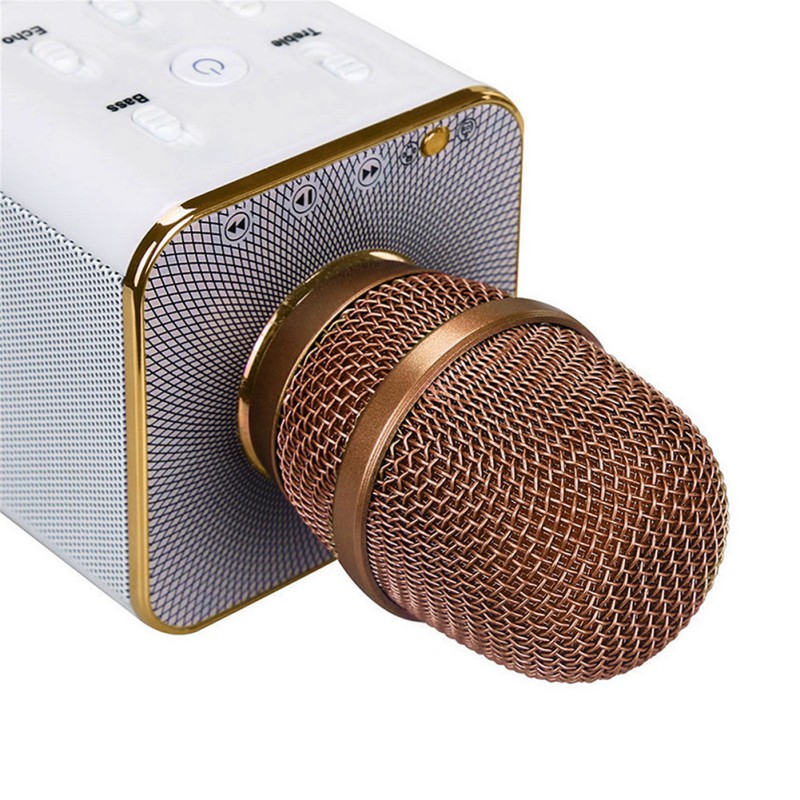 Wireless Original Brand Q7 Bluetooth Karaoke Microphone Professional Player speaker With Carring Case For Iphone Android