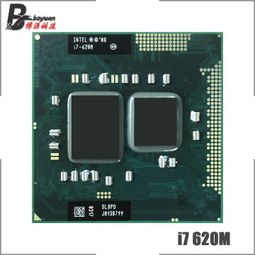 Intel Core i7-620M i7 620M SLBTQ SLBPD 2.6 GHz Dual-Core Quad-Thread CPU Processor 4W 35W Socket G1 / rPGA988A