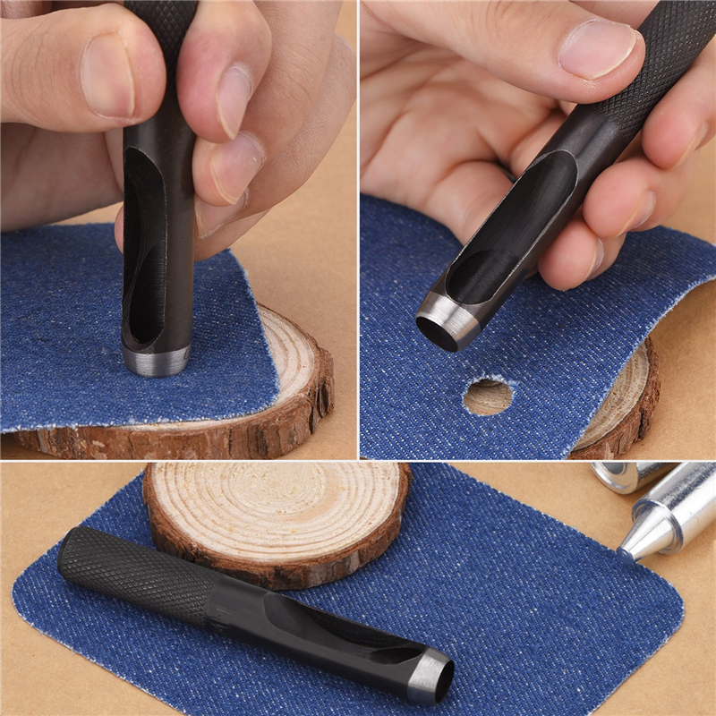 High Quality Punching Leather Hole Punch Round Steel Leather Craft Hollow Hole Punch 1mm-25mm Metal Gaskets Plastic Rubber Tools