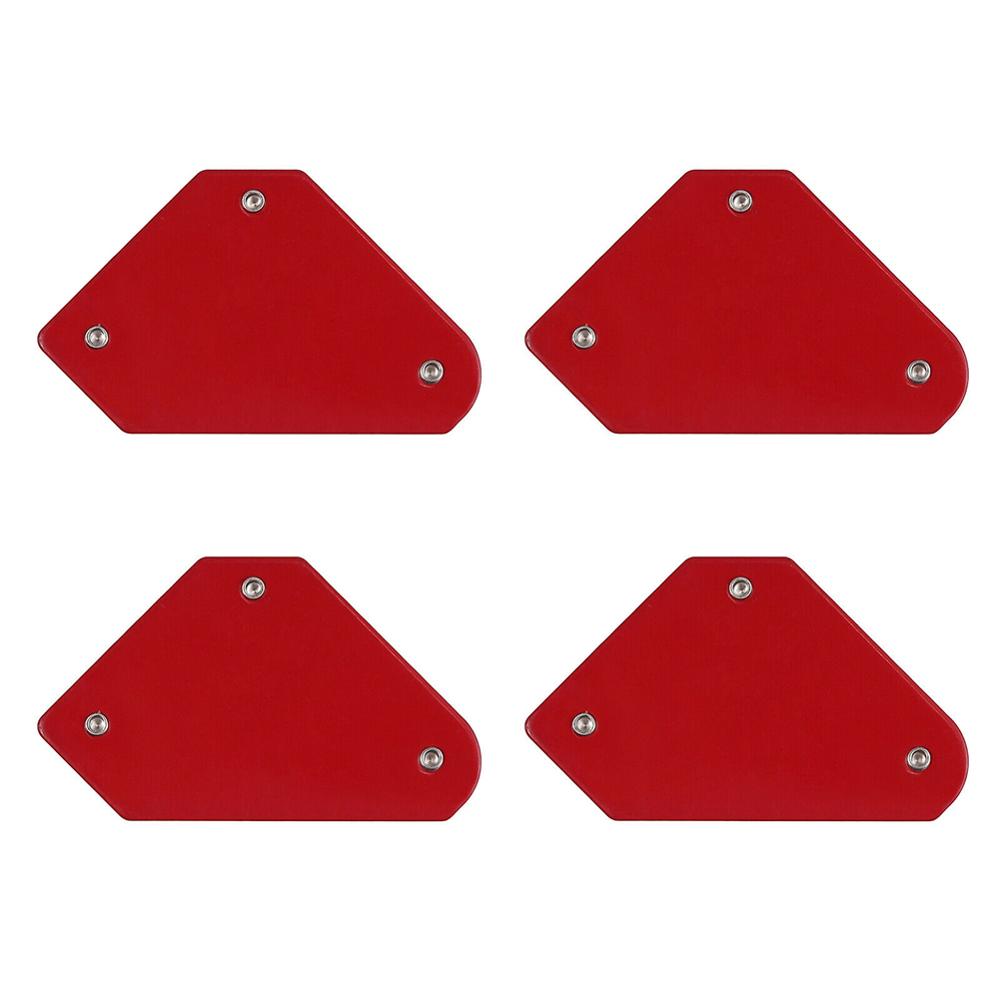 4PCS Welding Magnet 9lbs Capacity Strong Magnetic Locator Triangle Ruler Auxiliary Tool 45°/90°/135° Magnetic Holder w/o Switch