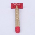 Yaqi Long Red And Brass Color Shaving Razor