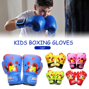 1pair Shockproof Kickboxing Boys Girls Fight Mitts Kids Children Ergonomic Muay Thai Boxing Gloves Sports Training Sparring