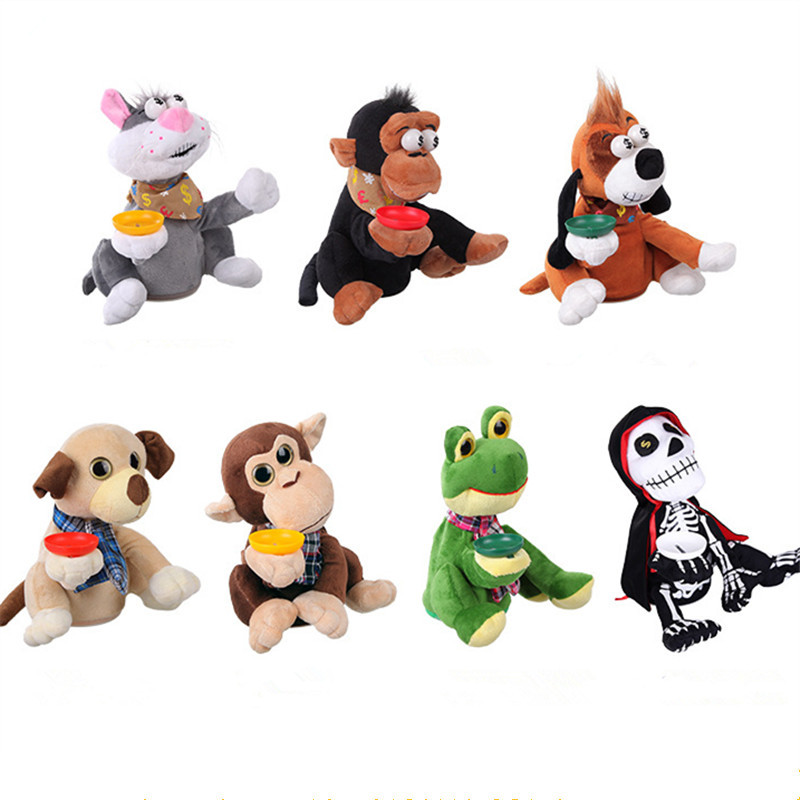 1PCS Children Electric Pet Plush Doll Robotic Dog Coin Piggy Bank Money Box Saving Pot Dancing Laughing Kids Children Gifts Toy