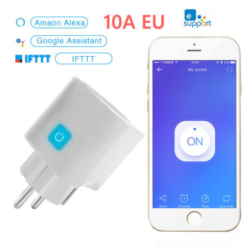 Mini Smart Plug WiFi Socket EU 10A Power Monitor Timing Function Tuya SmartLife APP Control Works With Alexa Google Assistant