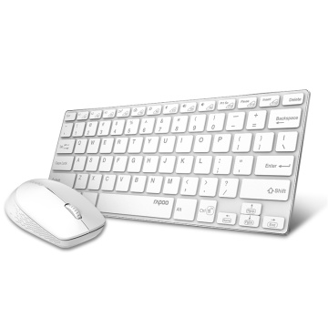 New Rapoo Mini Multi-mode Silent Wireless Keyboard Mouse Combos Switch Bluetooth and 2.4G up to 3 Devices for PC/TV/Computer