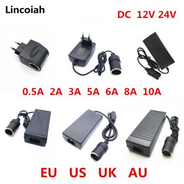 12V Car Cigarette Lighter AC / DC Adaptor Adapter Inverter Power Supply 12 Volt For Car Refrigerator Air Pump Inflator