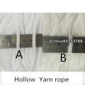 3mmX200m Polypropylene PP crocheted rope fine Rope yarn process imitation nylon hollow exhibition tag badge lanyard
