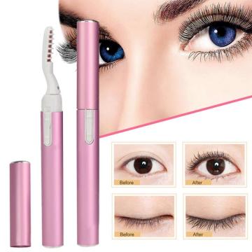 1pcs Pink Portable Pen Style Electric Perm Heated Eyelash Curler Long Lasting Eye lash Curler Makeup Curling Kit For Women