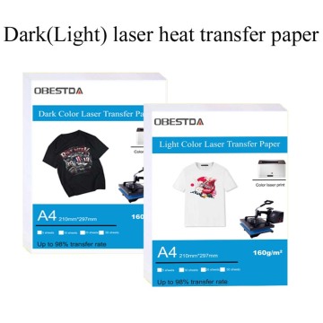 The best selling A4 dark light color laser toner printer thermal transfer paper pure cotton T-shirt fabric