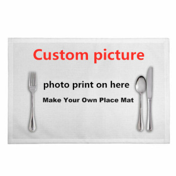 Customized Table Mat DIY Pictures Print Placemats Heat Insulation Dining Table Place Mat Home Kitchen Coaster Mats Decor