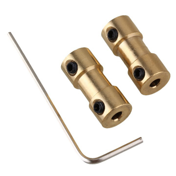 2mm/2.3mm/3mm/3.17mm/4mm/5mm/6mm Brass Rigid Motor Shaft Coupling Coupler Motor Transmission Connector with Screws Wrench