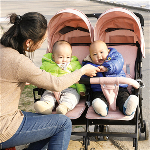 Twins Baby Stroller Sitting And Lying Portable Baby Carriage Folding Second Child Artifact Double Seat Twin Stroller For Newborn
