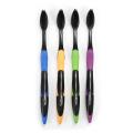 4 Bamboo Charcoal Household Ultra-fine Soft Toothbrushes Oral Tooth Care Toothbrush Blackhead Brush PP Rubber Handle