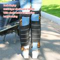 PU Leather Half Chaps Motorcycle Protective Knee Pad With Reflective Strip Thick Ski Knee Protector Waterproof Leg Warmer Moto