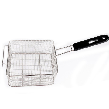 Stainless Steel Fryer Screen French Fries Frame Square Filter Net Encrypt Colander Strainers Shaped Frying Mesh Basket