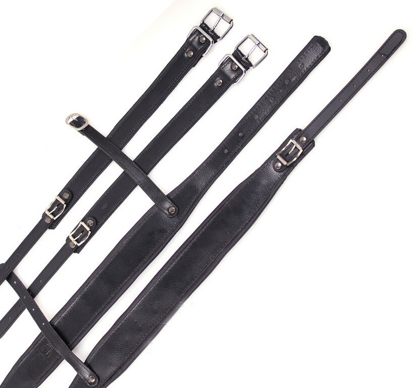 Hot Sale One Pair Black Adjustable Synthetic Leather Accordion Comfortable Shoulder Straps for 16-120 Bass Accordions