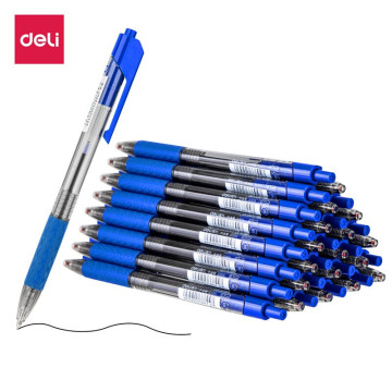 Deli 36pcs/lot Super Smooth Press Oil Ball Point Pen 0.7mm Fine Pens Ballpoint Pen Blue for Writing School Office Supplies
