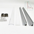 2 sets Led Aluminum 25CM 12MM Strip Alu Profile Light Bar Channel Flat V U Embedded Housing Milky Cover Clear End Caps Clips