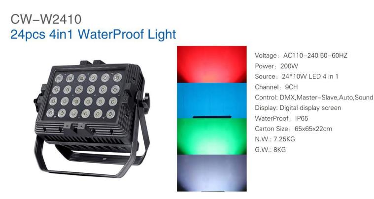 24pcs 4in1 waterproof wall wash light