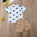 1-6Y Summer Toddler Baby Boys Clothes Sets Whale Tops T-Shirt Pants Shorts 2PCS Outfits