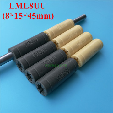 4pcs Solid Polymer LML8UU Linear Bearings Bushing LM8LUU 8MM 8*15*45mm Prusa for Mendel DIY CNC machine