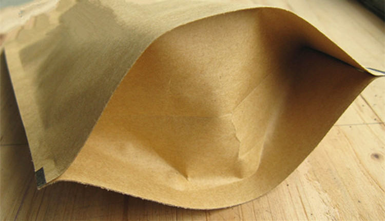 25pcs (100g-1kg) Stand up Kraft Paper Valve Ziplock Bag Coffee Beans Storage Bag One-way Valve Foil Inside Coffee Packing Bags