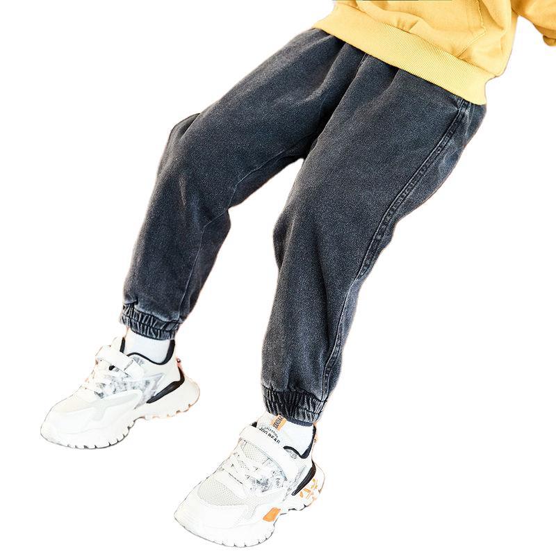 New autumn winter boys jeans 3-12 years children denim trousers loose pants for baby boys jeans kids plus velvet