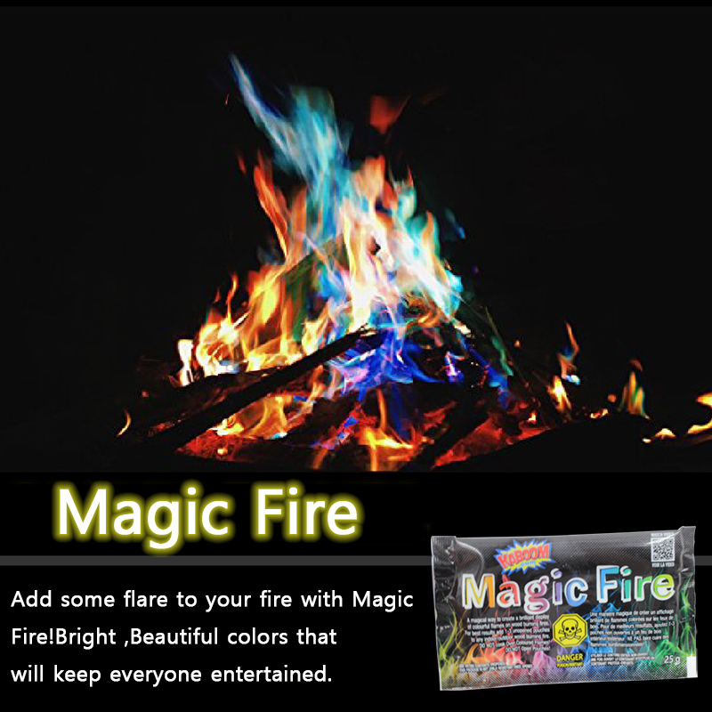 Mystical Fire Magic Tricks Coloured Magic Fire Flame for Bonfire Campfire Party Fireplace Flames Powder Pyrotechnics Toys 600g