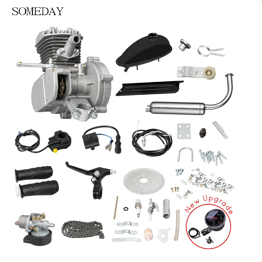 80cc 2 Bicycle Motorcycle Stroke Gasoline Engine Kit For DIY Electric Bicycle Mountain Bike Complete Set Bike Gas Engine Motor