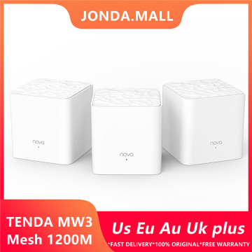 Tenda Nova Mw3 Wireless Wifi Router AC1200 Whole Home Dual Band 2.4Ghz/5.0Ghz Wifi Repeater Mesh WiFi System APP Remote Manage