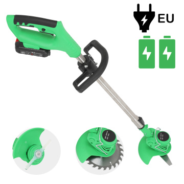 Garden 21V 3000mAh Lithium-Ion Electric Grass Trimmer Edger Lawn Mower Cordless Weed Brush Cutter Kit Pruning Cutter Tools