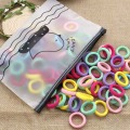 100PCS/Bag Girls Colorful Basic Elastic Hair Bands Hair Rope Hair Accessories Scrunchy Headbands Rubber Band Gum for Hair