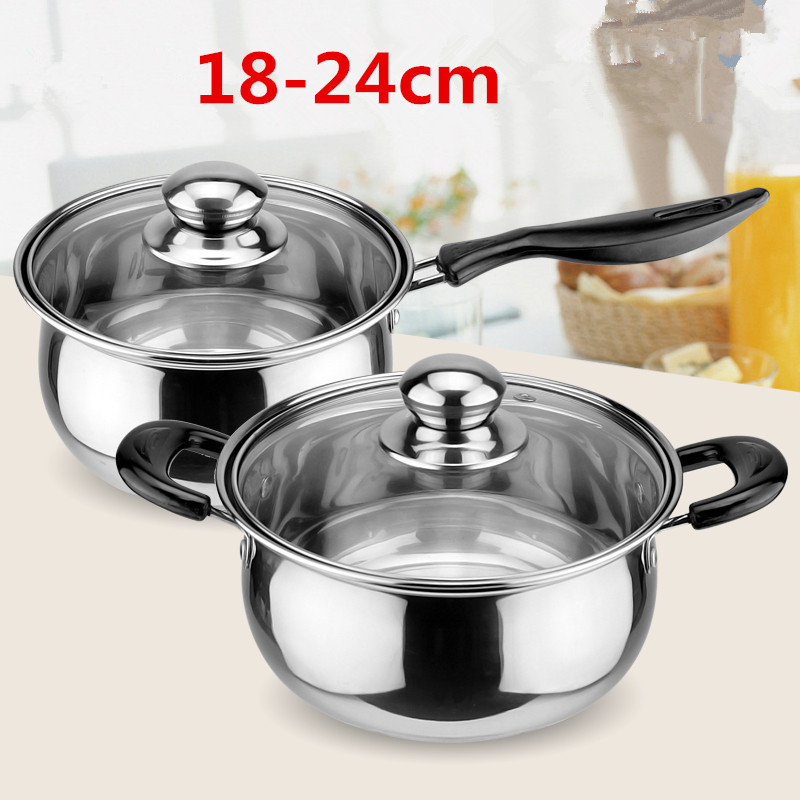 Stainless Steel pot Double Bottom Soup Pot Nonmagnetic Cooking Multi purpose Cookware Non stick Pan induction cooker used pot