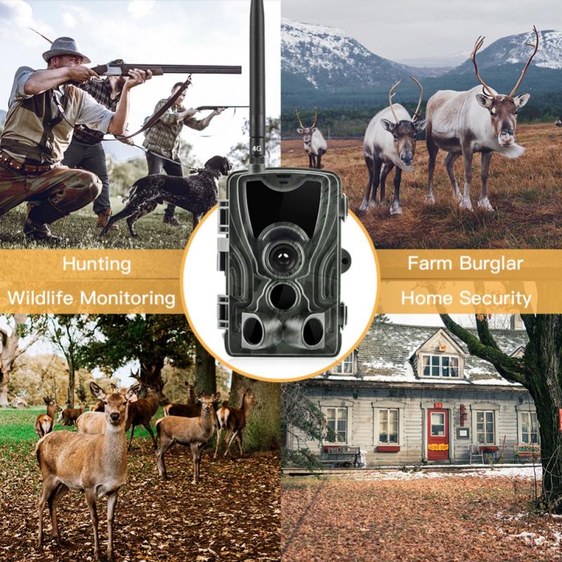 HC801LTE 4G Trail Camera MMS SMS Email Hunting Camera 16MP 1080P 940nm IR LED Night Vision Wild Camera 0.3s Trigger Photo Traps