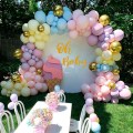 PATIMATE Macaron Balloon Arch 1st Birthday Party Decoration Kids Wedding Birthday Balloon Garland Latex Baloon Oh Baby Shower