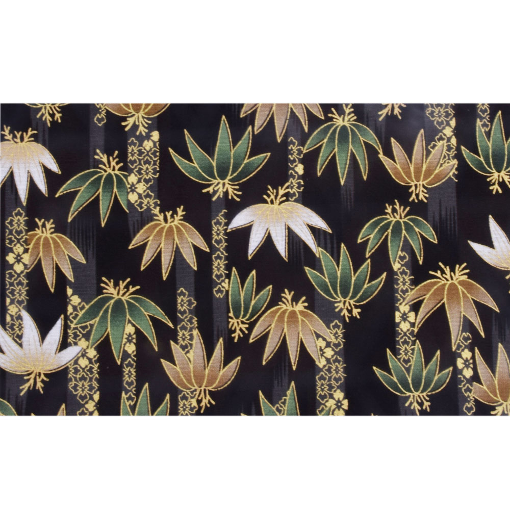 Black Purple Japanese Bronzing Cotton Fabric Bamboo Cloth For DIY Patchwork Sewing Clothing And Accessories Needlework