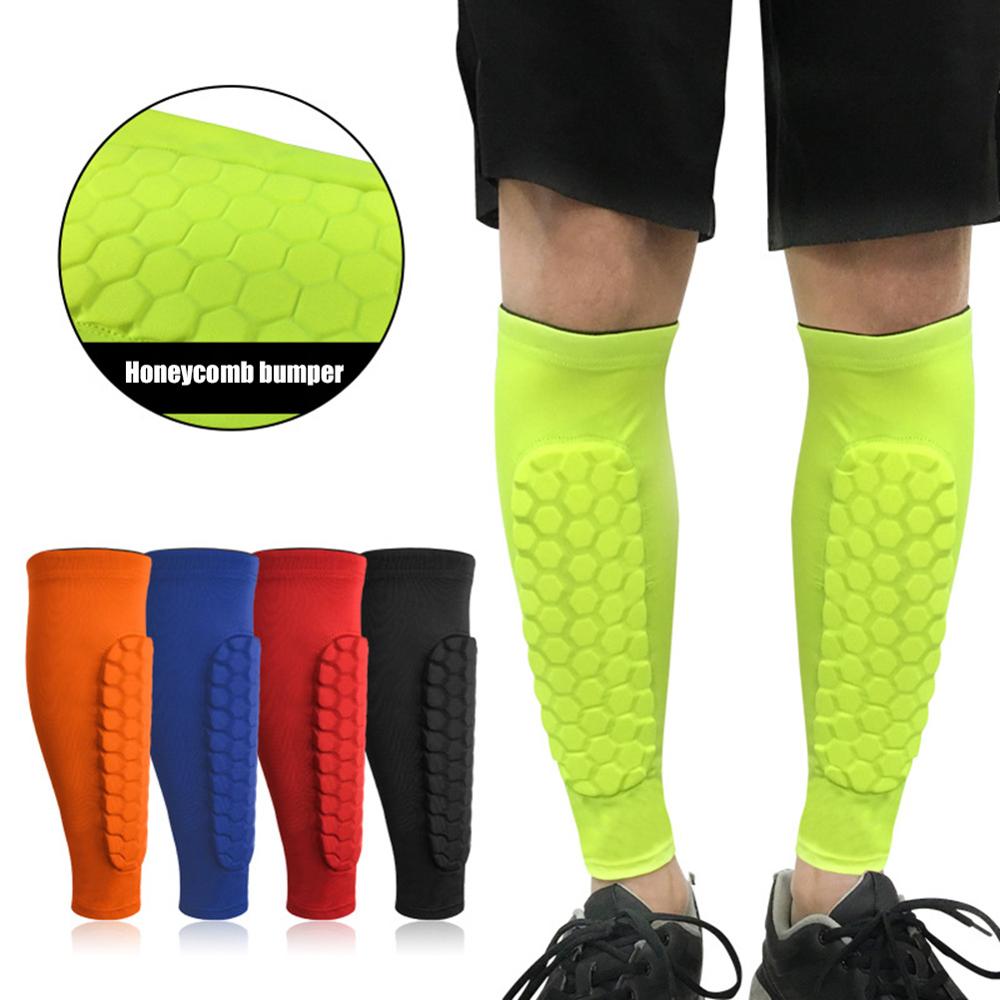 1PC Honeycomb Football Shields Soccer Shin Guard Football Legging Shin Pads Leg Sleeves Adult Support Protective Gear