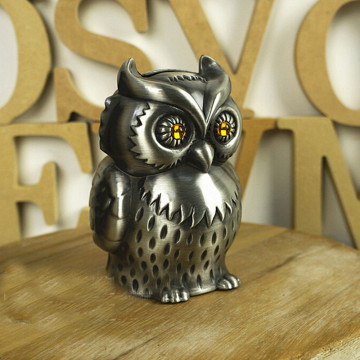 New Fashion Family decoration Vintage metal Money box lovely owl coin metal piggy bank Saving Box creative gift birthday gift