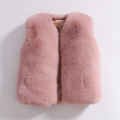 Quality Faux Fur Girls Vest Winter Autumn Kids Girl Vests Waistcoats Children Outerwear Coats Warm Comfortable Outwear