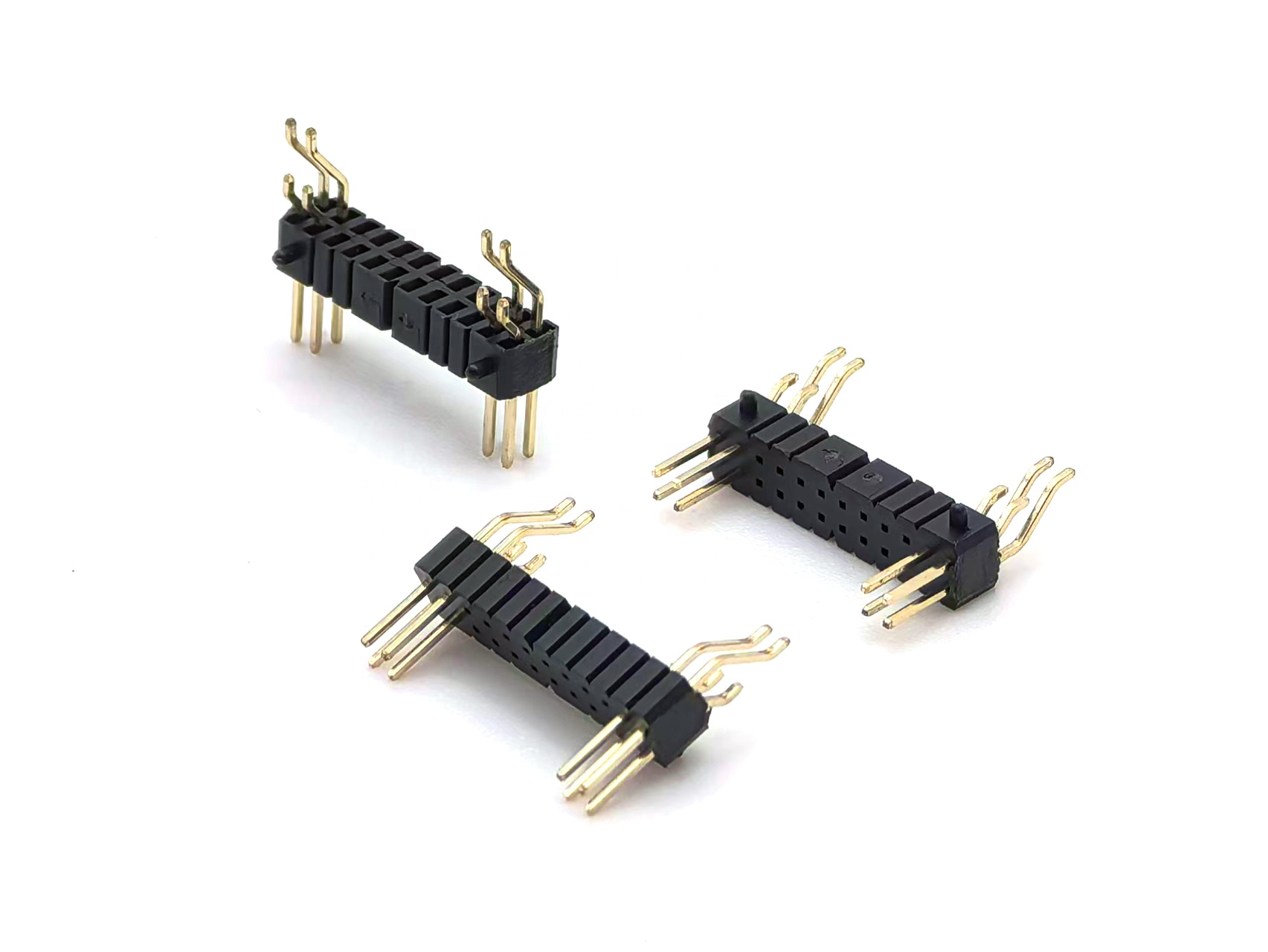 1.27mm Pitch Pin Header Dual Row Right Angle SMT Pins 5-20: No Connect SQ0.4mm H:2.5mm 2*12P