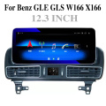 For Mercedes Benz GLE GLS W166 X166 NTG 360 Birdview Navi Car Radio Stereo Audio Navigation GPS CarPlay Android 12.3 INCH Screen
