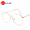 UVLAIK Woman Polygon Glasses Frame Brand Design Lovely Shape Metal Frames Filter Blue Light Female ultra working Eyewear