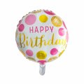Happy Birthday Balloon Round Air Foil Balloon Kids Birthday Party Decorations Balloon Helium 1st baby Shower Inflatable Globos