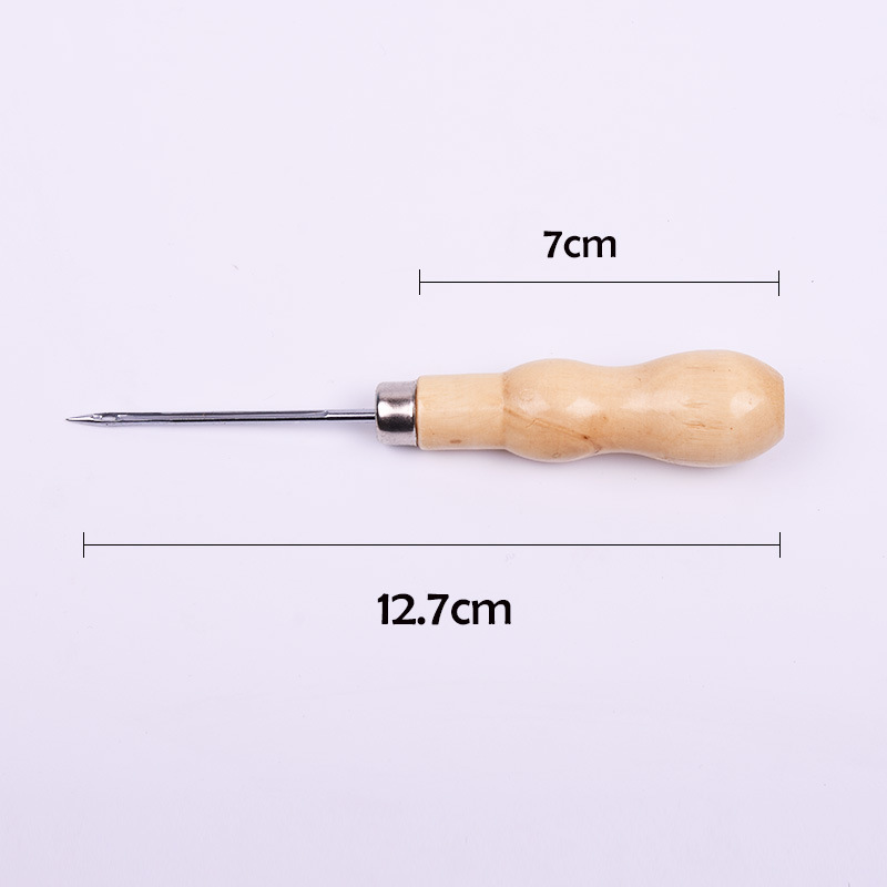 Multi-Size Wood Slicker Leather Solid Wood Round Burnishing Edge for Polished Edge Leather Craft Working Tool