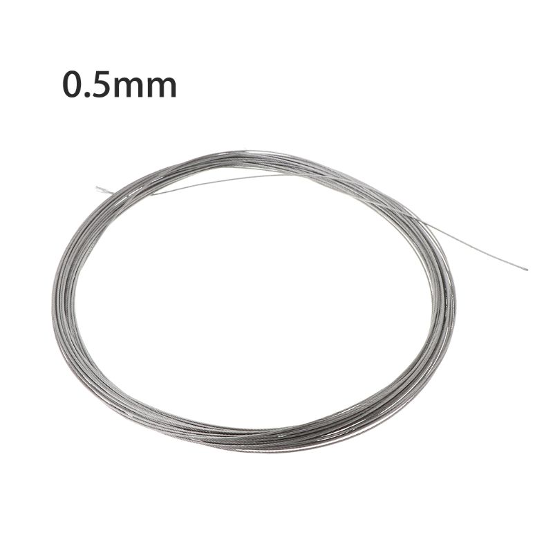 New 10m 304 Stainless Steel Wire Rope Soft Fishing Lifting Cable 7×7 Clothesline 83XA