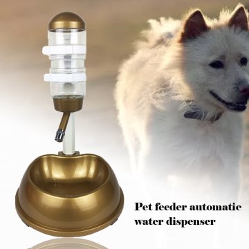 Automatic Fountain Drinker Pet Cats Dogs Water Drinker Hanging Plastic Feeder With 350Ml Water Dispenser Bottle Anti-overflow