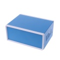 Blue Metal Enclosure Project Case DIY Junction Box 6.7" x 5.1" x 3.1"